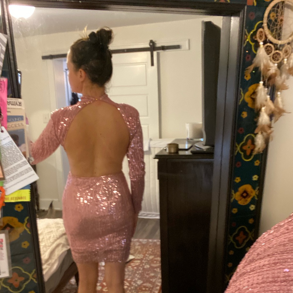 ASOS. Pink sequin dress
